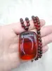Pulsera de Ámbar de Sangre de Myanmar de Círculo Único Pulsera de Cera de Abeja de Ámbar Pulsera de Cuenta de Buda Ámbar con Flor No Natural Cubos de Azúcar Cubos al por Mayor