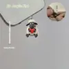 Plug de Pó para Celular Cruzado 2D Plano de Acrílico Ornamento Tipo Pingente de Gato Fofo Interface Oval Tipo-C Desenho Animado