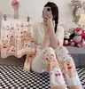 Kimono Nuevo Estilo al por Mayor Labubu Conjunto de Tres Piezas Pijamas Populares para Mujer Verano Comercio Exterior Transfronterizo Sudeste Asiático Ropa de Casa