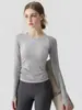 Roupa de ginástica top roupa de yoga feminina 2026 novo conjunto de manga longa esportivo para corrida de alta qualidade roupas de treino para Pilates