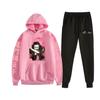 Sudaderas con capucha para pareja de Demon Slayer Ghost Blade transfronterizas, conjunto de dos piezas para hombre y mujer