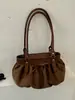Nuevo Bolso de Hombro Plisado Minimalista de Diseño Nicho Estilo Coreano Otoño 2026, Bolso Exquisito de Moda Único para el Viaje Diario