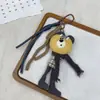 Estilo Coreano Nuevo Tela Rellena de Algodón Gato y Conejo de Dibujos Animados Llavero Delantal de Moda Conejo Broche Colgante Accesorio Versátil para Bolso