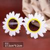 Gafas de margaritas del mismo estilo del Libro Rojo, accesorios para fotos de fiestas de cumpleaños en línea, gafas de cumpleaños rojas, creativas y divertidas para niños