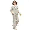 Conjunto de dos piezas estilo mamá para primavera y otoño, ropa de mujer moderna y casual para mujeres de mediana edad y mayores, corte ajustado, rejuvenecedor, atuendo elegante y moderno
