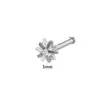 Piercing de Nariz Henson de Aço Inoxidável 3mm Coração Estrela de Cinco Pontas Quadrado Triângulo Redondo Zircônia Piercing de Nariz Joias de Piercing Europeias e Americanas