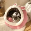 Ninho de gato quatro estações quente canil de inverno suprimentos universais para todas as estações cama de gato fechada removível e lavável ninho para animais de estimação atacado