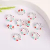 Corona antigua de circonita con cuentas incrustadas de oro pulsera de cuentas DIY pulsera de cuerda trenzada anillo de cierre para pulsera de cuentas