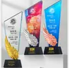 Trofeos de Cristal Creativos Personalizados para Reuniones Anuales de Empresa, Premios al Empleado Destacado, Premios de Competiciones Deportivas, Souvenirs con Grabado