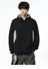 Moletom com Capuz Estilo Patchwork Retrô para Homens, Modelagem Solta, Xadrez em Contraste de Cores, Top Casual, Versátil e Moderno para Primavera e Outono