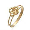 Pulsera Aogu Transfronteriza Simple y Única Chapada en Oro de 18K con Circonita y Moño de Acero Inoxidable para Mujer, Joyería Personalizada de Nicho