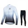 Nova camisa de ciclismo 2023 manga longa com fleece, traje de ciclismo fino, equipamento para ciclismo de estrada e mountain bike