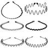 Diadema de pelo ondulado de hierro transfronteriza diadema para hombre y mujer coreana invisible tendencia deportiva flequillo horquilla rota horquilla