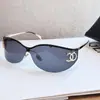 Gafas de Sol Chanel Estilo Nuevo Europeo y Americano, Inspiradas en Celebridades, Unisex, Protección UV, Gafas de Sol con Montura Grande Curva de Una Pieza, Modernas