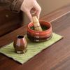 Juego de Batidor de Matcha Japonés Torneado en Horno Regalo para Amantes del Matcha Juego de Té de Siete Piezas para Preparar Latte de Desayuno