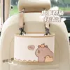 Balde de Armazenamento para Carro Capivara Grande Capacidade Balde de Armazenamento para Pendurar no Banco Traseiro do Carro Lixeira para Carro de Couro Resistente a Manchas
