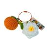 Colgante de Gardenia de Ganchillo de Felpa, Colgante de Caqui Bueno, Llavero de Regalo de Bolsa de Caqui de Lana Tejida a Mano
