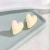Pendientes de Celebridad de Internet Europeos y Americanos Moda Ins Diseño Simple Corazón de Melocotón Forma de Corazón Pendientes Retro Elegantes Versátiles para Mujer