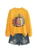 Amazon eBay sitio independiente moda divertida para mujer nuevo rugby calabaza hoja de arce otoño e invierno sudadera camisa de comercio exterior