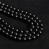 Joyería She Yao Obsidiana Natural Cadena Larga Cuentas Sueltas Cuentas Redondas Accesorios para Joyería DIY Ojo Arcoíris Obsidiana Negra Productos Semi-acabados