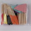 Palito de dente de cor sólida bandeira cor triângulo vermelho amarelo azul verde pó branco preto roxo laranja papel kraft bolo vinho sinal bandeira de fruta