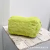 Bolsa de Lápis de Pelúcia Nova Cor Sólida para Meninas Bolsa de Mão Cor de Doce Portátil Doce Macio Cereja Bolsa de Maquiagem Bolsa de Lápis