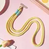 Cordón para Teléfono Color Sólido Cuerda Larga Antiperdida Bandolera Lateral Cordón para Teléfono Cuerda Colgante Antiperdida Colgante Resistente Personalizado Correa para el Hombro Cuerda de Colores
