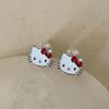 Lindos y dulces pendientes de perla de gato blanco para mujer, femeninos, delicados, de nicho, de moda, exquisitos pendientes que combinan con todo.