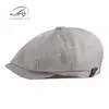 Gorra Octagonal para Hombre, Gorra de Béisbol Transpirable Delgada de Lino Sintético para Primavera y Verano, Boina Casual Retro Británica para Mujer