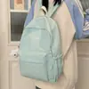 2026 Nueva Moda Casual Mochila Escolar Estilo Coreano Color Sólido Fresco Mochila para Estudiantes de Secundaria y Universidad Mochila de Campus para Mujeres