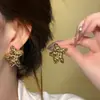 Aretes de Pentagrama para Mujer Aretes Cuadrados y Redondos Adelgazantes de Rostro Lujo Ligero Sensación de Alta Gama Pendiente Versátil 2026 Nuevo Más Vendido