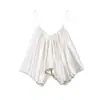 Ropa Europea y Americana Transfronteriza para Mujer Aliexpress Ins Popular Moda Casual Textura de Seda Camisola Plisada