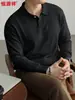 Suéter de lana y seda Hengyuanxiang para hombre, nuevo estilo otoño e invierno 2026, cuello polo, tejido de moda para hombre
