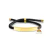 Pulsera trenzada multicolor transfronteriza europea y americana Material en blanco sin palabras Lista para usar Arcoíris Regalo Pulsera de acero inoxidable grabada