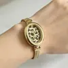 Stock Disponible Reloj Ovalado para Mujer, Cuarzo Pulsera de Moda, Uso Diario Casual, Ligero y Cómodo, Reloj para Mujer Transfronterizo