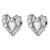 Pendientes Retro de Palacio Francés Acero de Titanio Chapado en Oro Real de 18K Collar de Corazón con Perla Pendientes de Acero Inoxidable 316 para Mujer