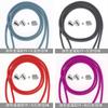 Cordón Integrado Ajustable de Cuerda de Poliéster con Accesorios Metálicos Plateados en Colores Negro Sólido, Blanco, Azul y Rosa para Correa de Cuello para Funda de Teléfono
