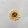 Pegatina de tela con lentejuelas y organza de girasol, parche bordado con flores, accesorios para decoración de ropa y joyas, etiqueta de tela