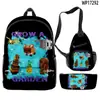Jogo 3D Novo Transfronteiriço Cultive um Jardim Mochila, Bolsa de Ombro, Estojo de Lápis Conjunto de Três Peças