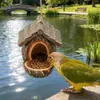 Tronco de Árvore Transfronteiriço Ninho de Pássaro Comedouro de Pássaros Artesanato de Resina Decoração de Estátua para Jardim e Pátio Decoração de Estátua
