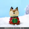 Resina de Natal Velho Homem Decoração de Mesa Fofa Artesanal Enfeites de Natal Alce Raposa Adereços de Decoração de Janela Enfeites Criativos