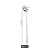 Cuchara de Acero Inoxidable con Forma de Calabaza y Punta Redondeada, Cuchara para Aceite, Cuchara para Mezclar, Cuchara para Condimentos, Cuchara para Hielo, Cuchara para Servir, Grado Alimenticio, Estilo Lujo Ligero