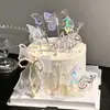 Decoración para Pastel del Día de San Valentín Chino 2025 Enchufe Celebridad de Internet Lazo de Perla Diamante Mariposa Fantasma Accesorios de Disfraz
