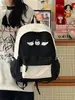 Mochila Fofa Estilo College Nova para Meninas, Bolsa Escolar Versátil e Simples Color-Blocking, Mochila Leve e Versátil para Mulheres