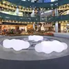 Luminária de nuvem luminosa para shoppings ao ar livre e áreas cênicas, iluminação decorativa de paisagem, luminária de banco simulada em formato de nuvem grande
