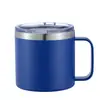 Taza de Café de Acero Inoxidable 304 Transfronteriza, Taza para el Hogar, Taza con Asa, de Doble Pared con Tapa, Vaso de Agua Aislado para Oficina