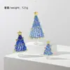 Conjunto de enfeites de árvore de Natal escovados transfronteiriços, artesanato em vidro de Zibo, presente de Natal, decoração de mesa atacado