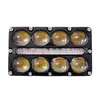Holofote LED para Motocicleta com Três Fileiras de Alto Brilho Farol Alto e Baixo Luzes Dianteiras de Carro Faróis Universais Modificados Luzes de Carro Elétrico