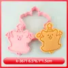 Molde para Galletas de Cachorro con Dibujo de Línea y Patrón de Dibujos Animados 3D para Mantequilla DIY Herramienta Realista para Galletas