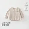 Ropa de bebé, nueva colección de otoño, cárdigan con volantes para niñas, top de doble capa con cuello de muñeca, ropa exterior para salidas, conjunto de otoño